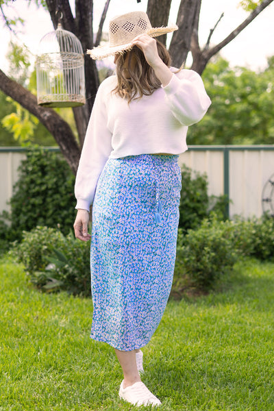 Aqua Dreams - Boho Skirt