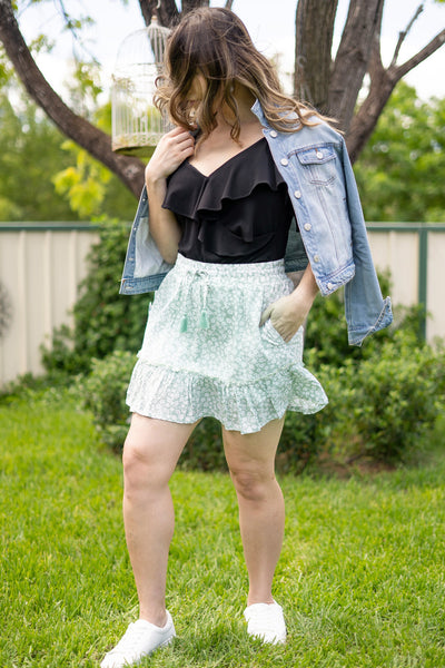 Spearmint Breeze Frill Skirt